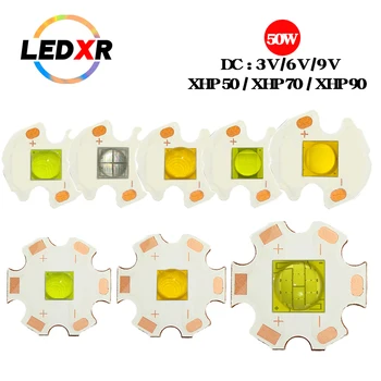 DC3V/6V/12V XHP50 шарик лампы T6 XHP70 шарик лампы 5050 керамический шарик лампы 7070 LED XHP90 LED 18-40 Вт сильный световой фонарик светодиодный чип