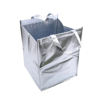 Пакеты для хранения льда из алюминиевой фольги, 1 шт., изолированный термосумка для пляжной еды, Прочные уличные коробки, Складная сумка-холодильник, сумка для ланча и пикника.