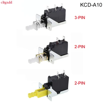 5 шт./партия, 2-контактный 3-контактный самоблокирующийся выключатель с прямым ключом KCD-A10 SW-3 A04, выключатель питания вытяжки, внешняя пружина 5A, аксессуар