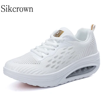 Летняя белая спортивная обувь для женщин, кроссовки на платформе Ghost Step Dance, яркие кроссовки для бега, кроссовки Kangoo Jump, женская обувь на танкетке