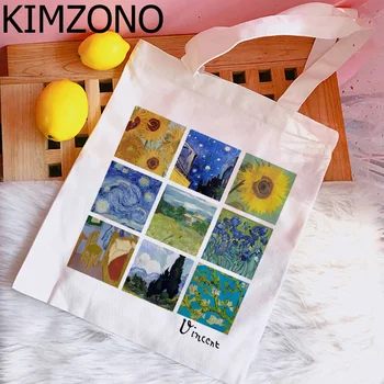 Хозяйственная сумка Van Gogh bolsas de tela tote сумка для покупок бакалейная сумка bolsa boodschappentas ecobag ткань на заказ
