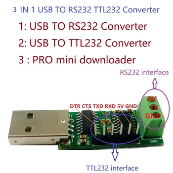 Многофункциональный модуль преобразования USB В последовательный порт RS232 TTL CH340 SP232 IC WIN10 для Pro mini STM32 AVR PLC PTZ Modubs