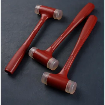 Красивый резиновый молоток без отскока, сделай САМ, 335 г, Маленький красный молоток, инструменты для кожевенного ремесла