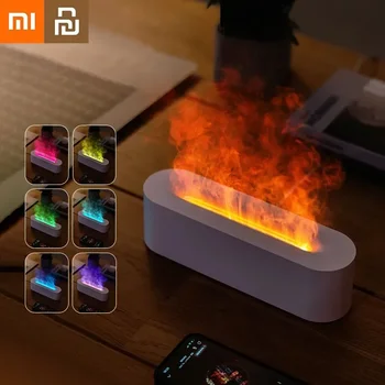 Youpin Xiaomi Air Humidifier 7 Color Flame Увлажнители воздуха с эфирными маслами, Диффузор, переключающий атмосферу, помогающий уснуть, Аромадиффузор