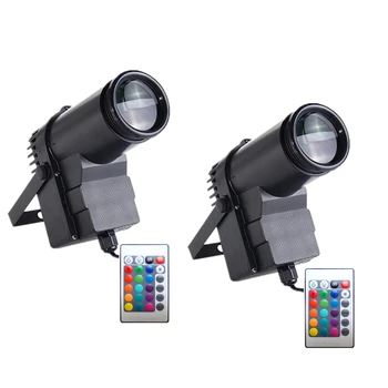 2 шт./лот Прожектор Mini RGBW Beam Effects Spot Light светодиодный Луч Pinspot Light для Зеркального Шара Club Party Bar DJ Точечное Освещение