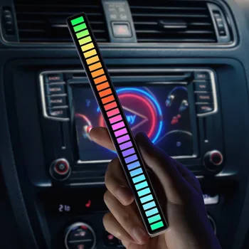 RGB LED Управление звуком, Ритмические огни, Музыкальный звук, Световая панель, Ночники, Звукосниматель, Атмосфера, Красочная лампа, Освещение для вечеринки, Украшение автомобиля.