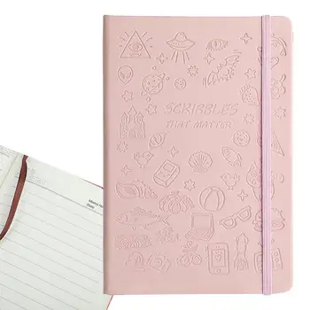 Блокнот для рецептов, записная книжка формата А5, книга рецептов, дневник на эластичном шнуре, обложка из искусственной кожи с блиндером из нержавеющей стали