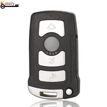 jingyuqin Remote Smart Car Key Shell для BMW 1 2 7 серии 4 кнопки с неразрезанным лезвием Замена крышки корпуса дистанционного ключа