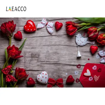 Laeacco Деревянная доска, цветок, Кукла с розами, День Святого Валентина, Детские фотографические фоны, Фотофоны, Фотостудия
