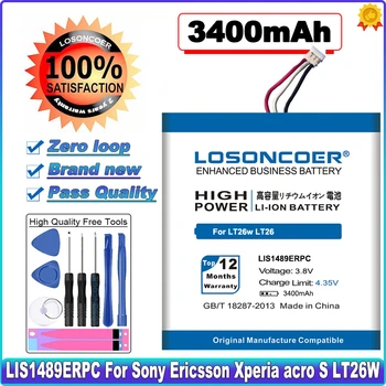 LOSONCOER 3400 мАч LIS1489ERPC Аккумулятор Мобильного Телефона Для Sony LT26 LT26w Аккумулятор Xperia acro HD SO-03D Аккумулятор