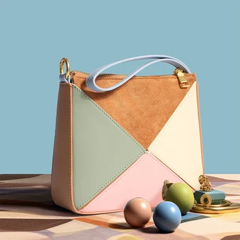 Повседневная женская сумка, летний новый дизайн, турецкий стиль, складные треугольные сумки, Контрастный цвет, повседневные сумки через плечо, Bolsas
