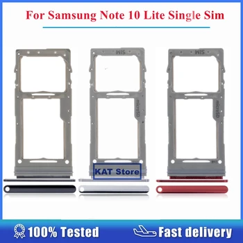 Для Samsung Galaxy Note 10 Lite Слот для держателя SIM-карты Лоток для одной Sim-карты с инструментом для извлечения Pin-кода Запасные Части