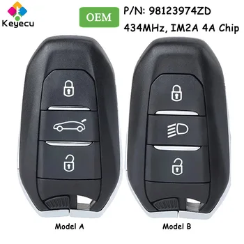 KEYECU OEM Keyless Go Smart Пульт Дистанционного Управления Автомобильный Ключ С 3 Кнопками 434 МГц IM2A 4A Чип для Peugeot 308 508 для Citroen 2010-2019