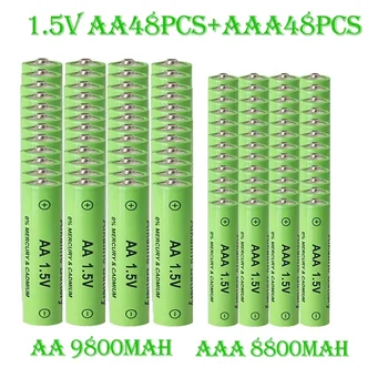 AA + AAA Перезаряжаемая Батарея AA1.5v9800 мАч/1,5 Щелочная батарея VAAA 8800 мАч С Дистанционным управлением, Компьютерная Бритва, Замена Ni-Mh батареи