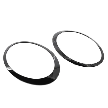 1 пара глянцевых черных колец для отделки фар для MINI Cooper S F55 F56 2014-2019 гг.