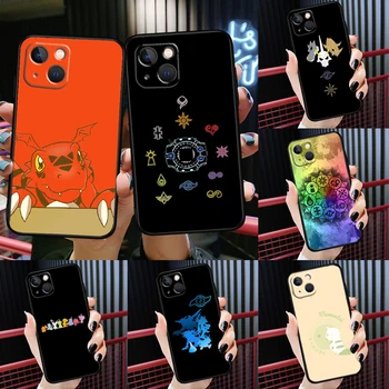 Японский Аниме Чехол Для Телефона Digimon Для iPhone 15 13 11 12 14 Pro Max XS 7 8 Plus SE 2020 X XR 12 13 Mini Мягкая Обложка