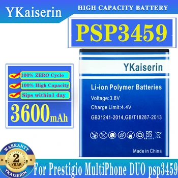 YKaiserin 3600 мАч Новый Высококачественный Сменный Аккумулятор для Prestigio MultiPhone DUO Psp3459 Большой Мощности Bateria Tracking