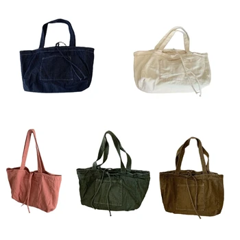 Сумка через плечо для покупок, холщовые сумки большой емкости для девочек, женская сумка-тоут, дамская сумочка, повседневные дорожные сумки в стиле ретро, сумки