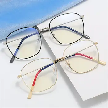 Унисекс металлические круглые компьютерные очки в оправе для очков Игровые очки синие светлые очки для женщин