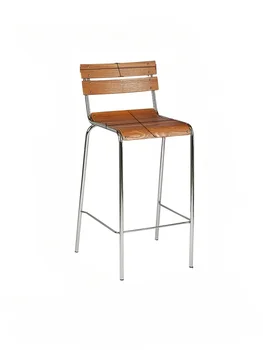 Домашний стульчик для кормления со спинкой современная простая небольшая квартира кафе барный стул из кованого железа винтажный стульчик для кормления