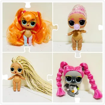 оригинальная кукла MGA LOL длиной 8 см, крутая девушка, оранжевые длинные волосы, большие глаза, милые домашние животные, девочка, принцесса, прекрасный подарок для куклы