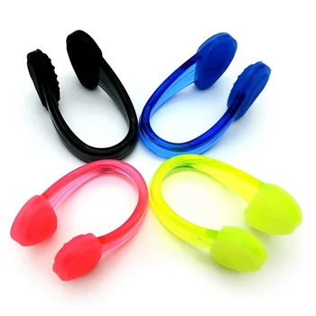 Силиконовые водонепроницаемые зажимы для носа для плавания, затычки для носа в бассейне для взрослых, набор из 4-х штук