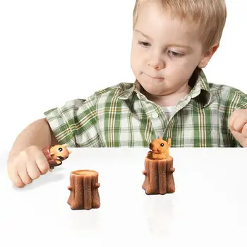 Детские игрушки Squeeze Squirrel Cup, Злые декомпрессионные пни, игрушки-непоседы, милые Миниатюрные телескопические держатели для ручек