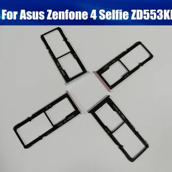 Слот Для Лотка Sim-карты Asus Zenfone 4 Selfie ZD553KL Подлинный Держатель Адаптера Micro SIM-Карты Запасные Части Для Ремонта Розовое Золото