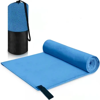 Полотенца для плавания с сумкой для хранения Спортивное полотенце для тренажерного зала, фитнеса, йоги, пляжное полотенце из микрофибры, подвесной дизайн, Мягкое быстросохнущее полотенце
