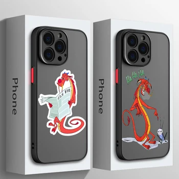 Чехол для Телефона Disney film Mulan Long Mushu Для Apple iPhone 14 13 12 11 XS Mini Pro Max 8 7 XR X Матовый Полупрозрачный