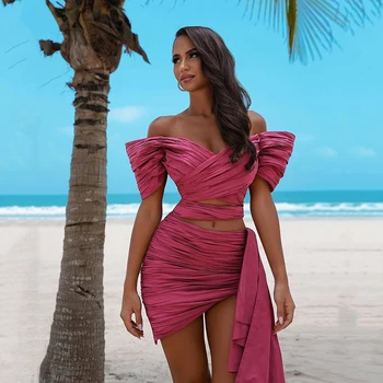 Тонкие Сексуальные Мини-платья для выпускного вечера Пляж 2023 С открытыми плечами, открытая ночная вечеринка, Коктейльная вечеринка, платья для выпускного вечера, большие размеры
