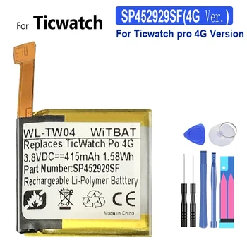 Высококачественная Сменная Батарея SP452929SF Для Часов Ticwatch pro версии 4G Bluetooth с Аккумуляторами емкостью 415 мАч