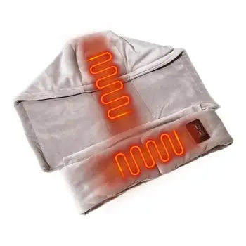 USB Нагревательный шарф-грелка для шеи Перезаряжаемая С капюшоном Перезаряжаемая Грелка для шеи С 3 уровнями нагрева Мягкая Теплая грелка для шеи