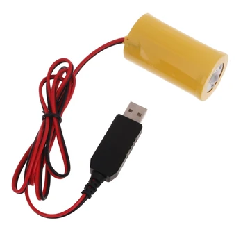 Аккумуляторы от USB до 1,5 В LR20 D, Кабель питания от аккумулятора для игрушечных контроллеров, газовый водонагреватель, Горелки, фонарик