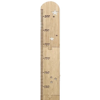 Линейка для измерения роста в стиле пэчворк для детской комнаты, деревянная линейка для измерения роста звезд, линейка по высоте