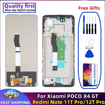 Для Xiaomi Redmi Note 11T Pro 12T Pro POCO X4 GT ЖК-Дисплей С рамкой Для Мобильного Телефона, Сенсорный Экран, Дигитайзер В сборе, Замена