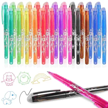24 шт исчезающих ручек для подписи для учащихся, цветные стираемые ручки для письма, сувениры для вечеринок творческой школы