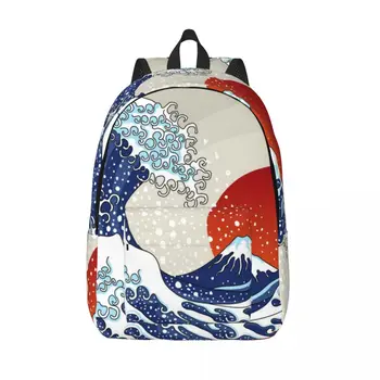 Японский рюкзак Wave, дорожная сумка унисекс, школьный ранец, сумка для книг Mochila