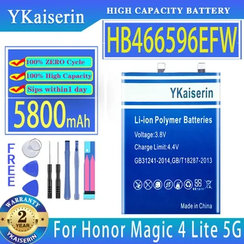 Аккумулятор YKaiserin HB466596EFW 5800 мАч для аккумуляторов мобильных телефонов huawei Honor Magic 4 Lite 4Lite 5G
