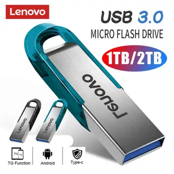 Lenovo Pen Drive 2 ТБ USB 3.0 Флэш-накопитель 1 ТБ Флешка memory stick Type-c Micro USB-накопитель для Видеокарты / мини-камер / Ps Vita