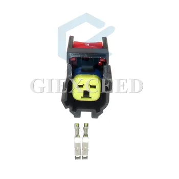 2 Комплекта 2-контактной вилки автоматической топливной форсунки Разъем электрического кабеля Розетка для Gord BUICK BYD
