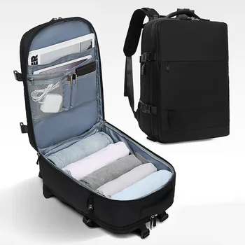 Многофункциональный рюкзак для сухой и влажной уборки большой емкости с USB-портом и отдельным отделением для обуви для путешествий