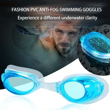 Плавательные очки Водонепроницаемые портативные плавательные очки из ПВХ с защитой от запотевания, мужские и женские очки для плавания для взрослых с защитой от ультрафиолета