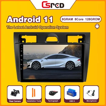 Csred 4G SIM Android 11 Авторадио Для Ford Fiesta Mk VI 5 MK5 2002-2008 Автомобильный Мультимедийный Плеер GPS Навигация Головное Устройство Стерео