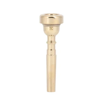 Металлический мундштук для трубы, мундштук для трубы, прочный латунный аксессуар для профессионального звукового инструмента (золото 7C)