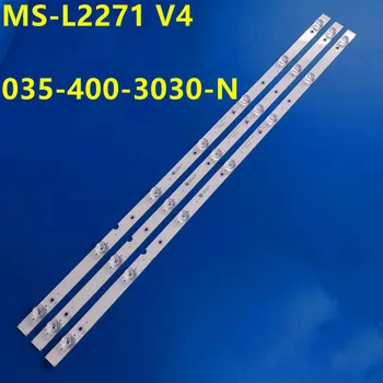 3ШТ 717 мм светодиодная лампа strip7 MS-L2271 V4 035-400-3030-N для LED-40B570P LED- 40B670P LED-40B680 PPTV 40C4 40DF5 V400HJ6-PE1
