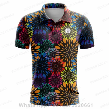 Летняя мужская рубашка поло Googan Squad, повседневная модная быстросохнущая футболка для рыбалки и гольфа, топы, одежда больших размеров