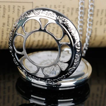 Серебряная мода Дьякон Батлер Пятизвездочная эмблема Кварцевые карманные часы Имитация ожерелья с подвеской Мужские и женские часы Подарок