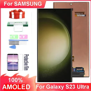 Super AMOLED S23Ultra ЖК-Дисплей с Сенсорным Экраном Digitizer Для Samsung Galaxy S23 Ultra 5G S918 S918F S918B S918U Дисплей с дефектами