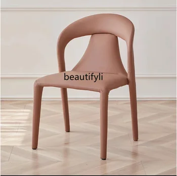Современный Скандинавский минималистичный Кремовый стиль Домашний обеденный стул из массива дерева Ресторанное кресло